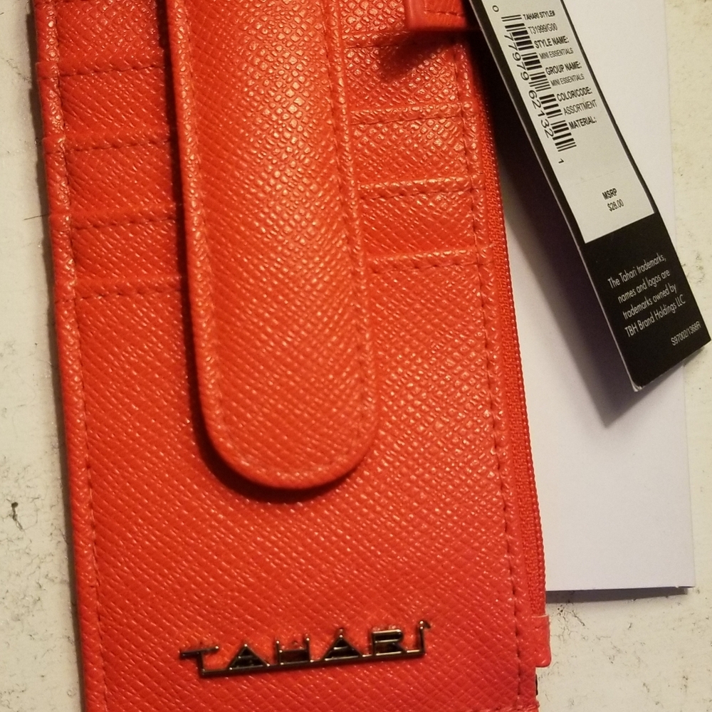 Tahari Wallet redish orange